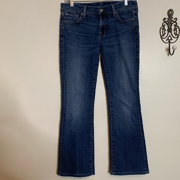7 For All Mankind Bling Pocket Boot Cut Jeans - Picture 7 of 7